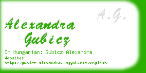 alexandra gubicz business card